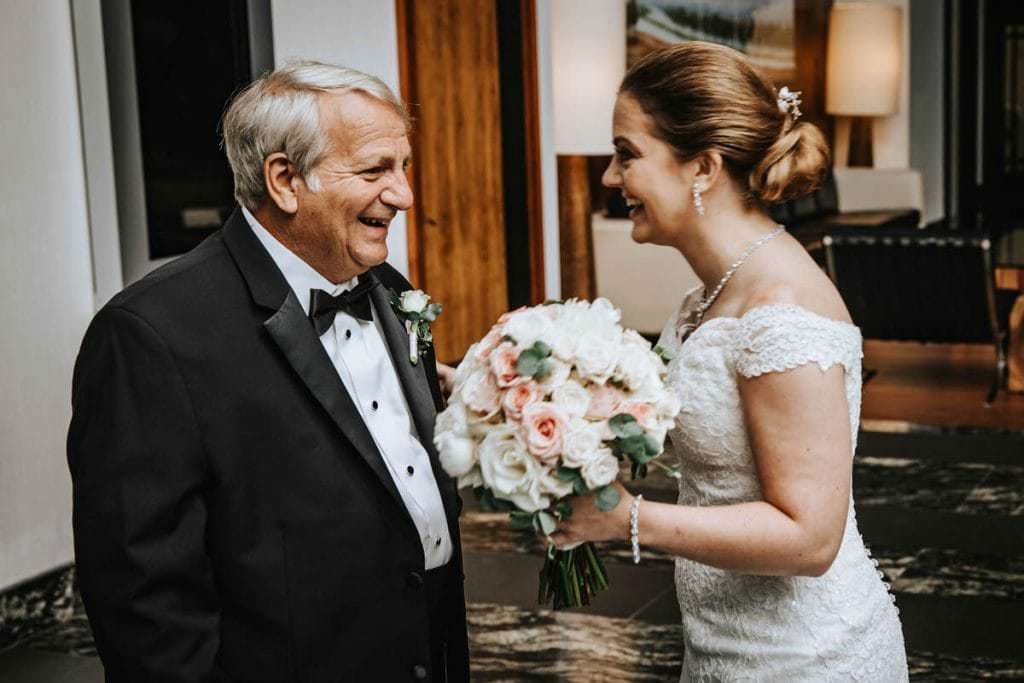 Wedding First Look with Dad